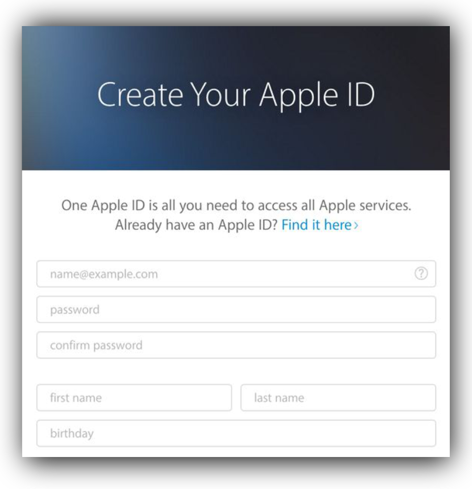 Бесплатный аккаунт разработчика. Create Apple ID. Бланк Apple. Apple ID first name:. Registration Page.